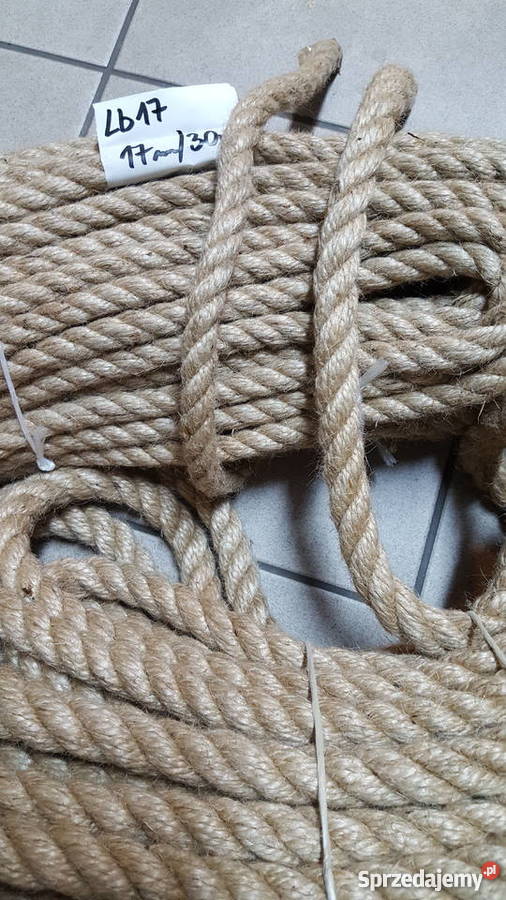 Piękna lina jutowa 20mm duża rolka 100mb