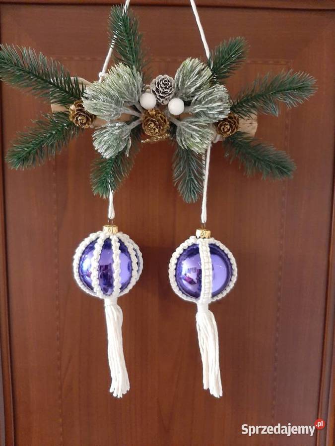 Dekoracja świąteczna do powieszenia boho makrama