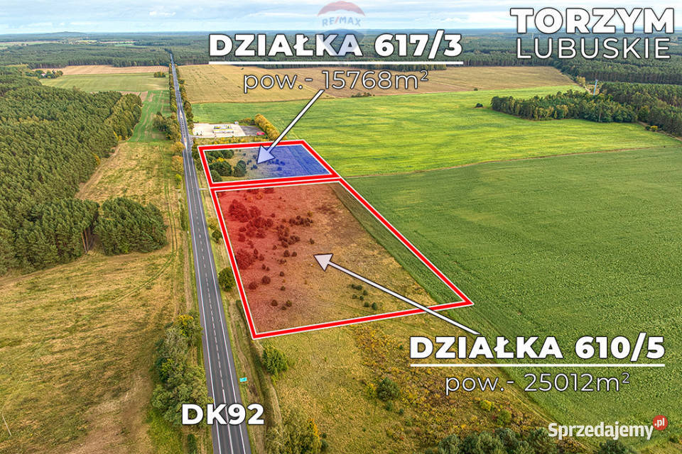 Na sprzedaż 2 działki z potencjałem Torzym
