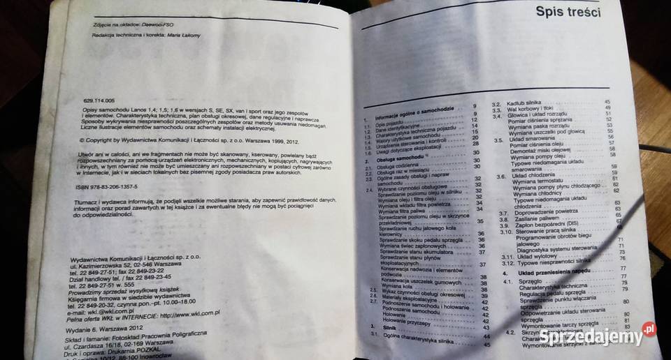 Książka Daewoo FSO Lanos Krzysztof Bujański sprzedam