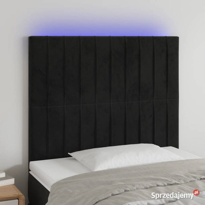 Zagłówek do łóżka z LED czarny 100x5x118128 Warszawa