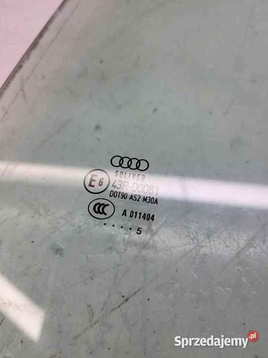 SZYBA DRZWI LEWY TYŁ AUDI A6 C6 AVANT 4F9 2005R Przystajń
