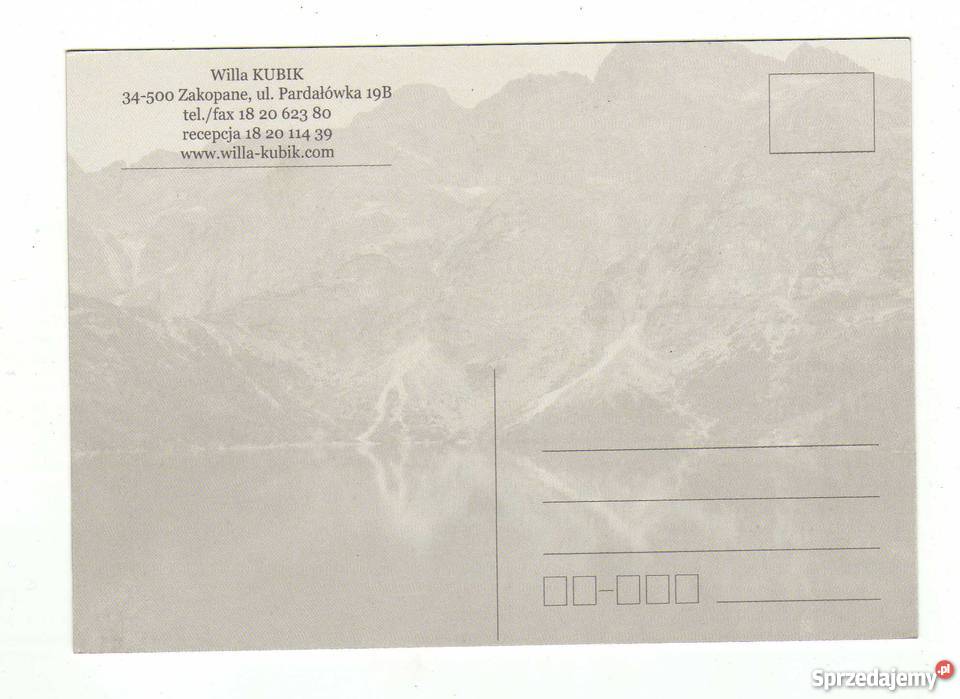 TATRY WILLA KUBIK POCZTÓWKA