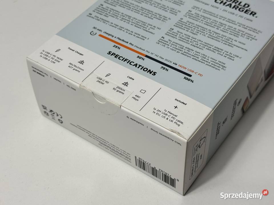 ŁADOWARKA SIECIOWA XTORM 140W 3x USBC USBA QC PD Śrem sprzedam