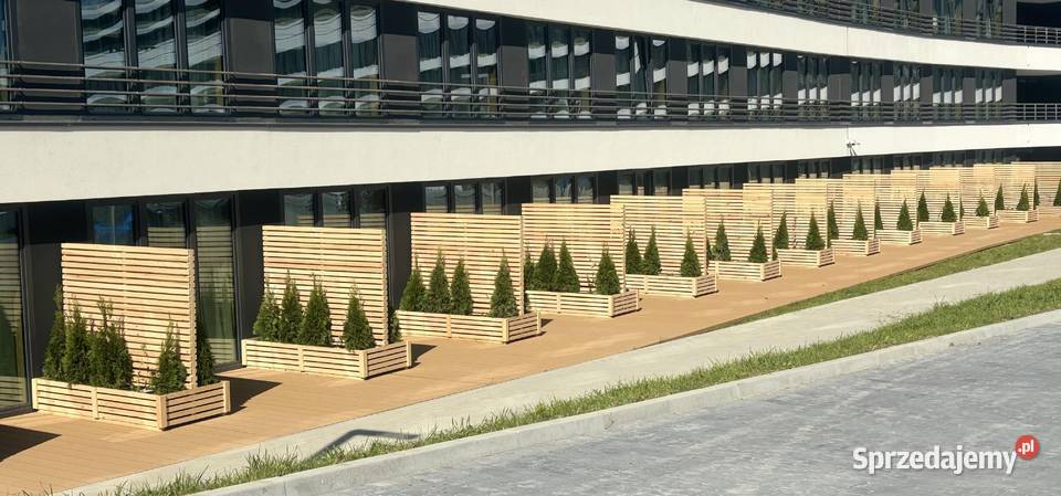 Balustrada żaluzja stała drewniana Surowa 9210