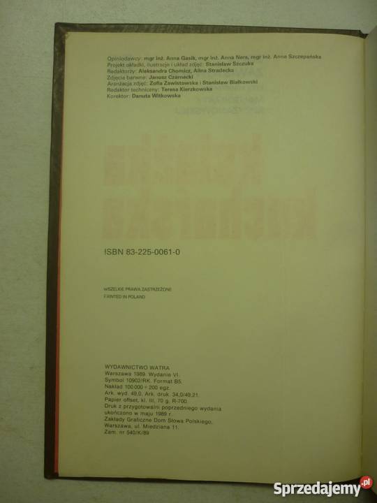 KSIĄŻKA KUCHARKA ZOFIA ZAWISTOWSKA Gorzów Wielkopolski