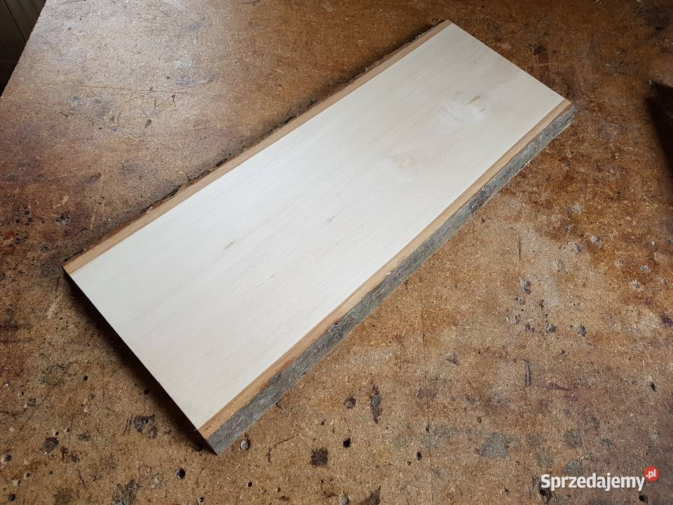 Deska lipowa z korą 60x175x25 rzeźba ikony Łódź