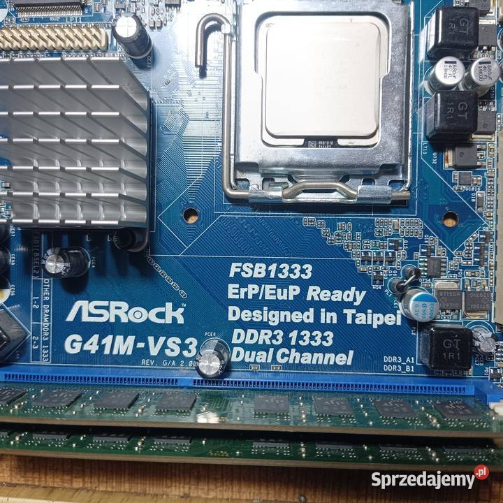 płyta główna procesor pamięć Asrock G41MVS3 mazowieckie Ciechanów