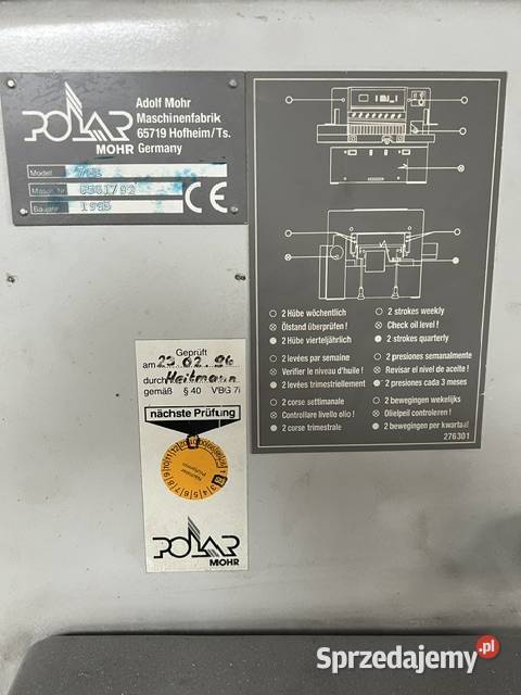 Krajarka Polar 76 Linia Horizon Simpack SL 55 Produkcja Biznes i Przemysł
