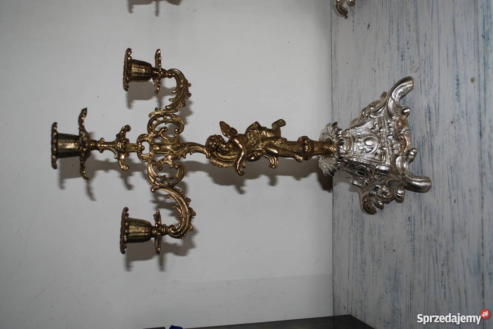 stare świeczniki antyk tanio wielkopolskie Pleszew