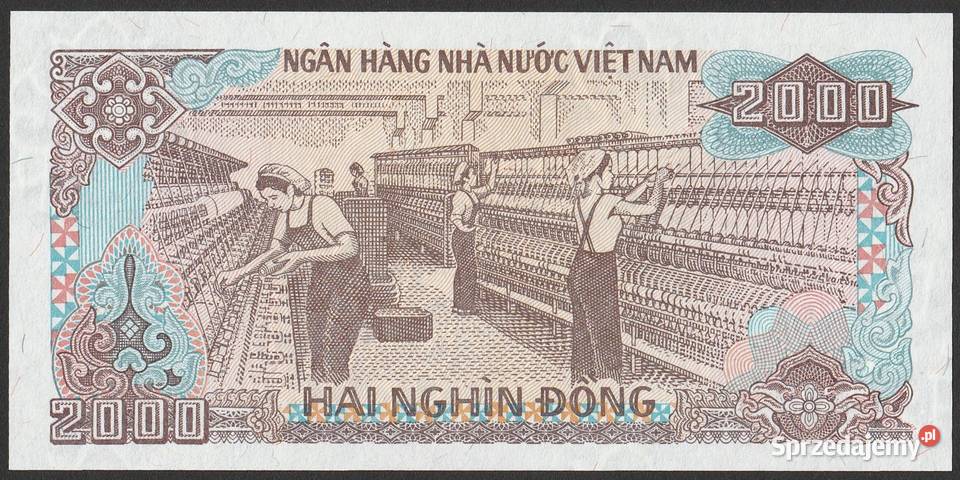 WIETNAM 2000 DONG 1988 STAN BANKOWY UNC
