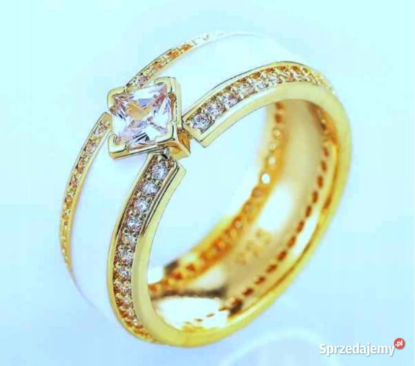 Przepiękny Efektowny PierścionekObrączka Emalia Poraj sprzedam