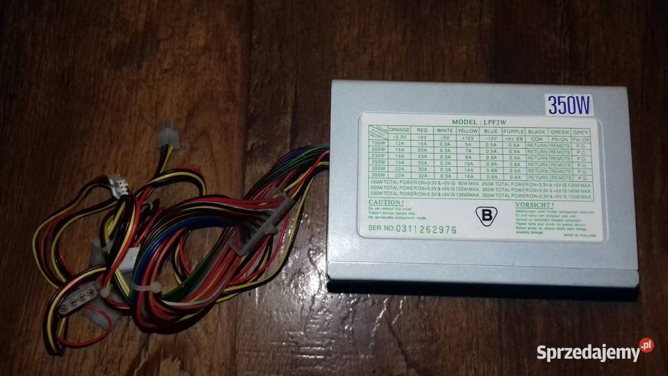 Zasilacz PC ATX 300W i 350W do wyboru NOWE 350W