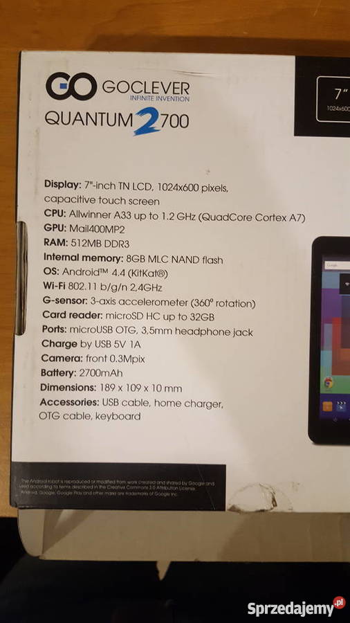 Tablet GoClever Quantum 2 700 Klawiatura Tablety i palmtopy Zabrze sprzedam