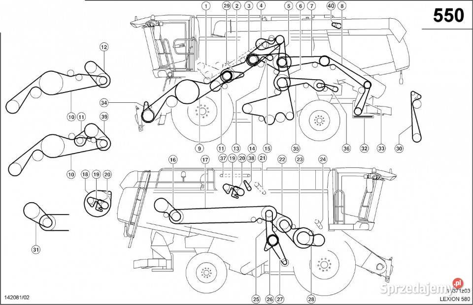 Claas Lexion 580 ŁAŃCUCH 0007587100 Jastrzębniki
