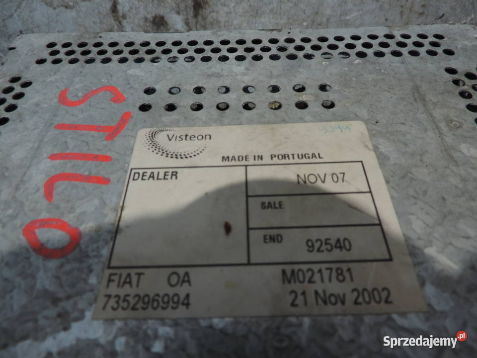 FIAT STILO RADIOODTWARZACZ 735296994 Nowy Sącz