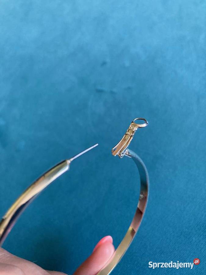 Srebrny komplet biżuterii kolczyki koła