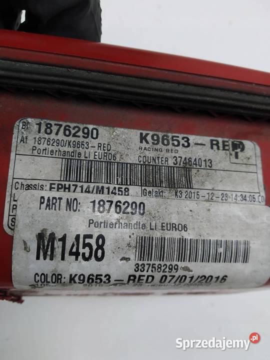 KLAMKA ZEWNĘTRZNA LEWA PRZÓD 1872760 DAF XF