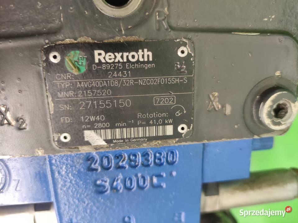 Pompa jazdy A4VG40DA Rexroth R902084884 THALER Pozostałe Wilkowo