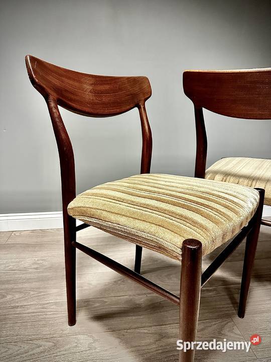 4 Krzesła teakowe Lbke lata 60 Mid century Zielona Góra