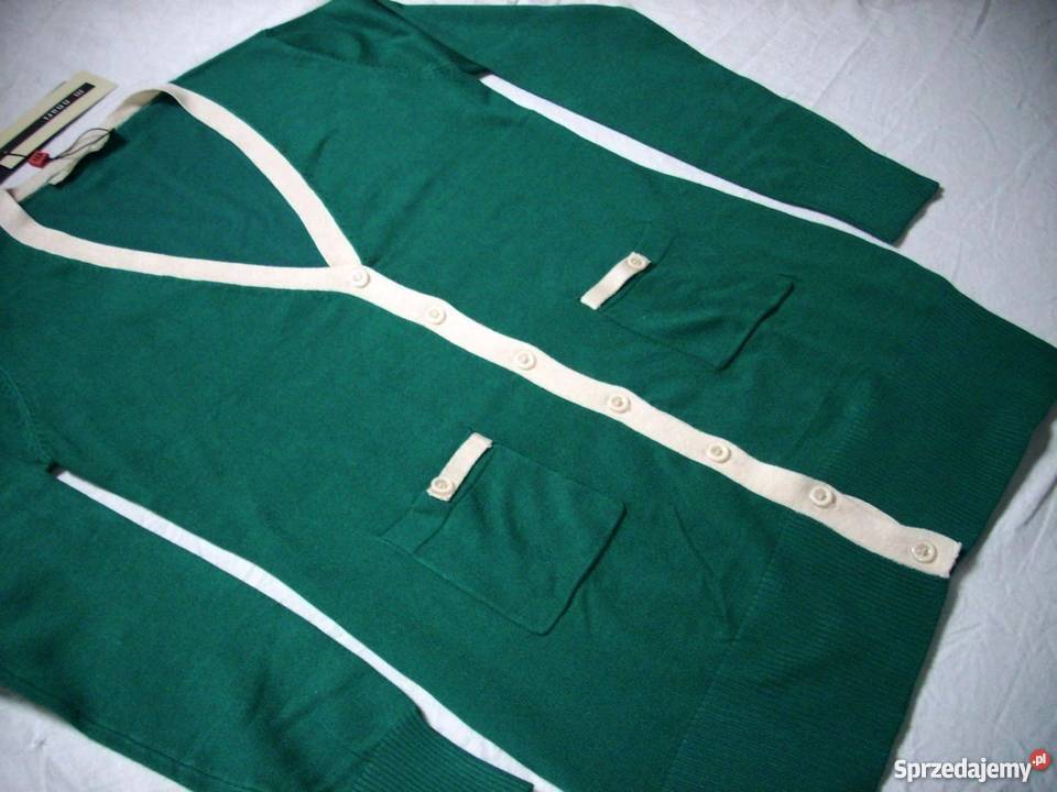 Monnari Sweter Kardigan Nowy Zieleń Butelkowa 36 długi małopolskie