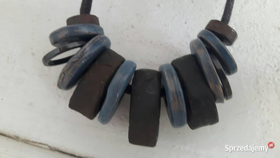 Naszyjnik ceramiczny ręcznie wykonany Otwock