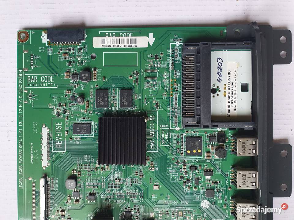 LG47LB5700 płyta główna EAX6561090410 Części i akcesoria łódzkie