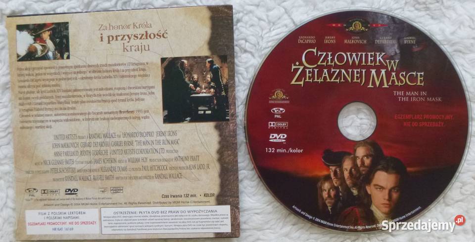 Film DVD Człowiek w żelaznej masce Warszawa