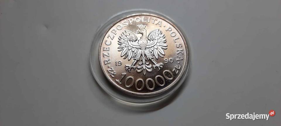 MONETA 100000 złotych 1990 typ A Solidarność Warszawa