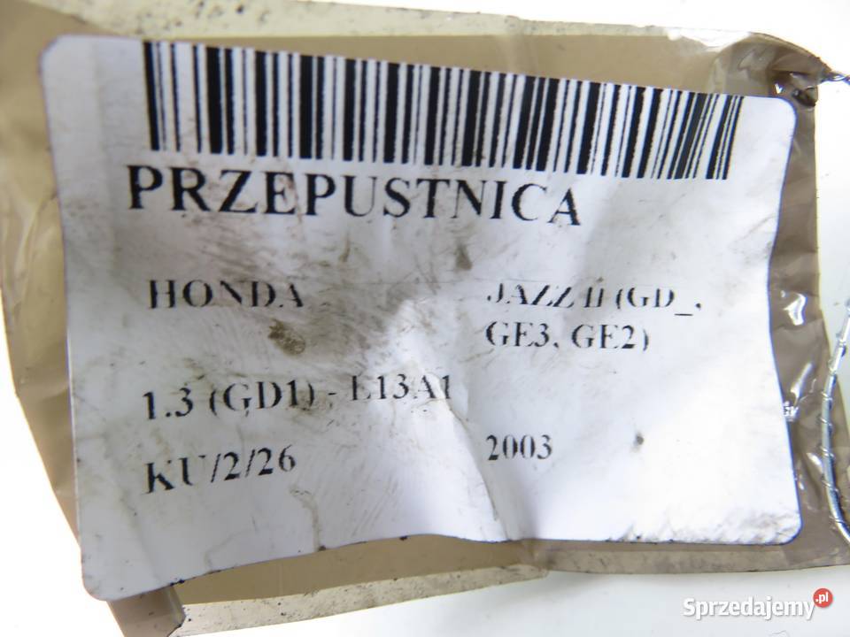 PRZEPUSTNICA HONDA JAZZ II 13 0280750141 małopolskie