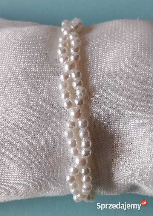 bransoletka z białych perełek podlaskie Suwałki sprzedam