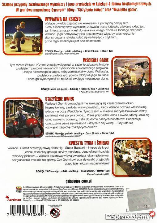 WALLACE I GROMIT KOMPLETNA KOLEKCJA Kalisz sprzedam