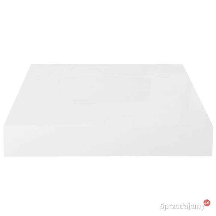 Półki ścienne 4 białe wysoki połysk 23x235x38