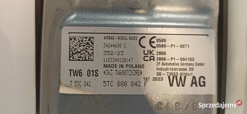 SEAT TARRACO PODUSZKA KOLANOWA 5TC880842F dolnośląskie sprzedam