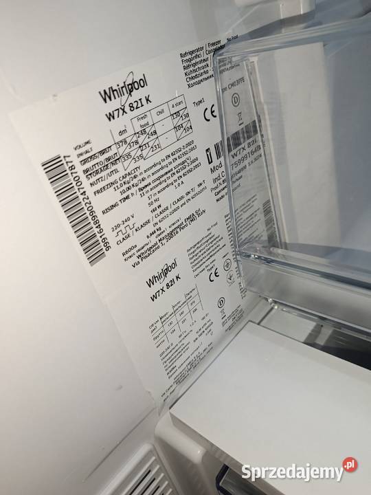Okazja Czarna Lodówka Whirlpool Total NoFrost 60cm sprzedam