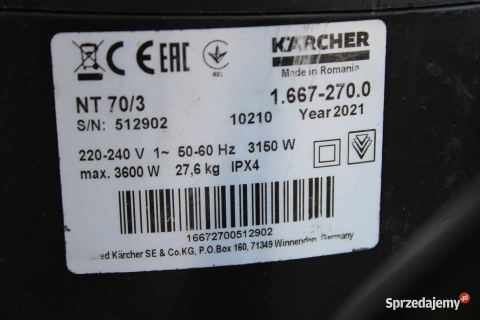 Odkurzacz Karcher NT 703 2021 Gwarancja Wysyłka mazowieckie Radom