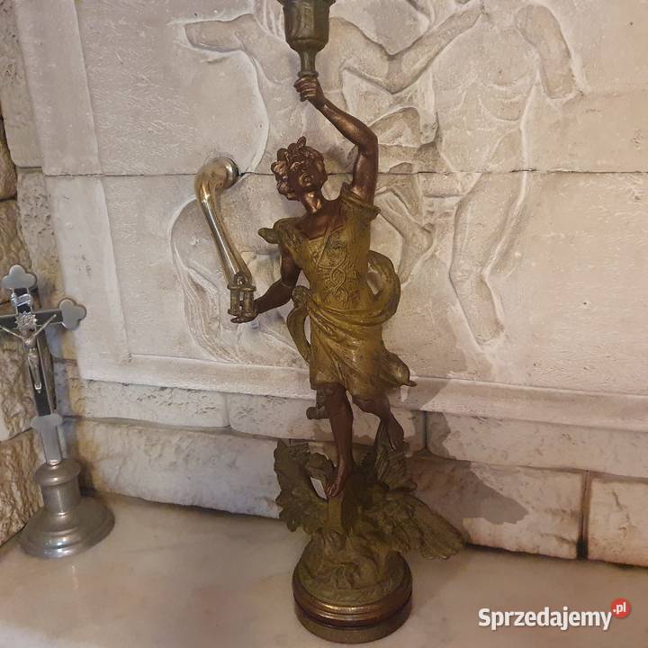 Figuralna podstawa lampy naftowejstary oryginał Wrocław sprzedam