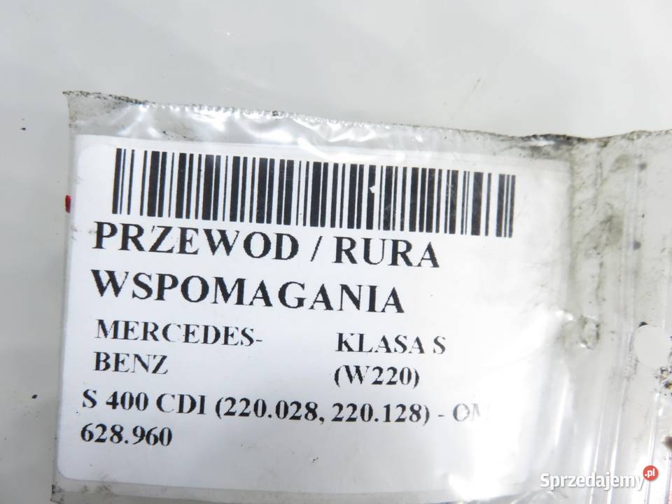 PRZEWÓD WSPOMAGANIA MERCEDES W220 S 400 CDI sprzedam