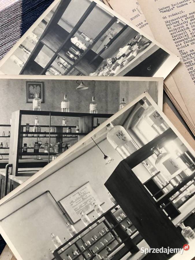 Farmacja stare dokumenty medyczne uniwersytet Antyki, Sztuka, Kolekcje łódzkie Łowicz