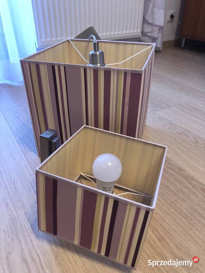 Fioletowa wisząca lampa i kinkiet w pasy Violado sprzedam