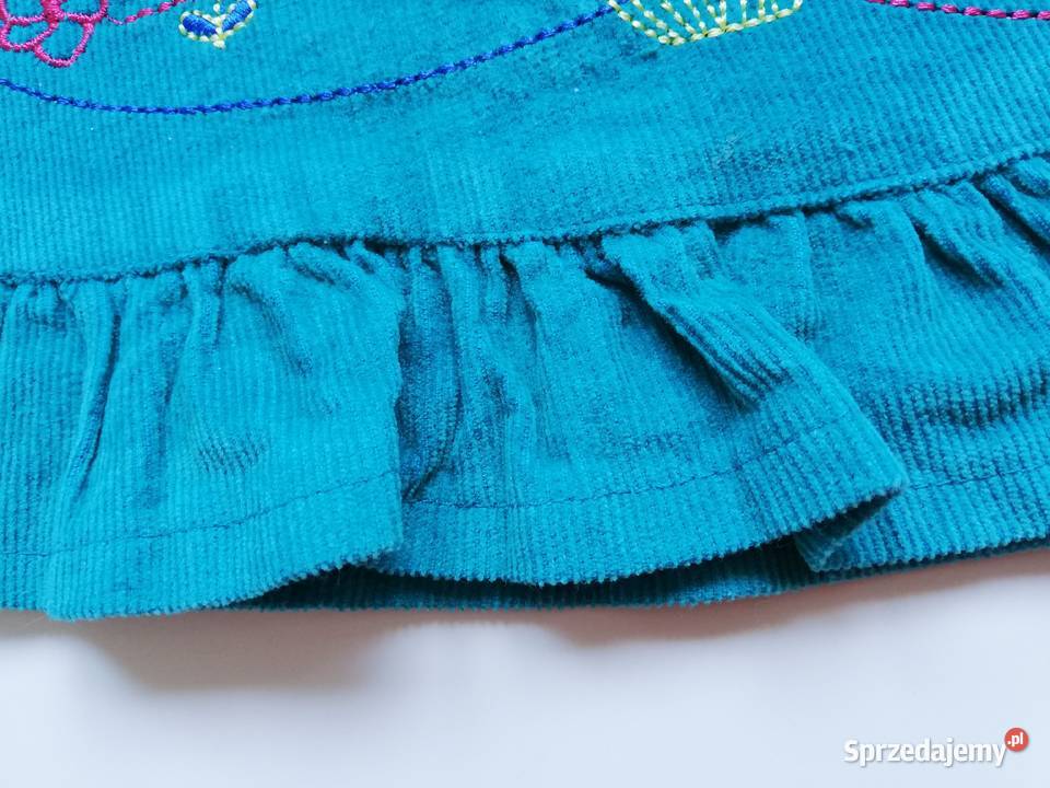 Nowa sukienka sztruksowa ogrodniczka Niebieski Katowice