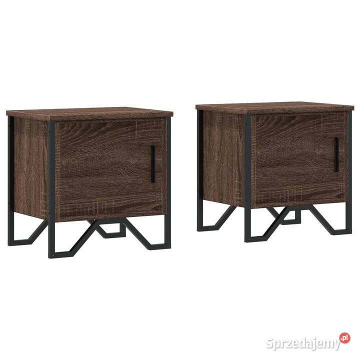 Szafki nocne 2 brązowy dąb 40x30x40 WM848523 Warszawa
