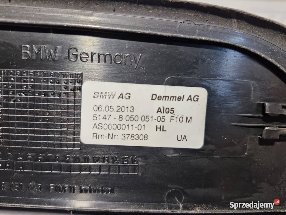 8050051 8050053 8050054 BWM F10 F11 LISTWY