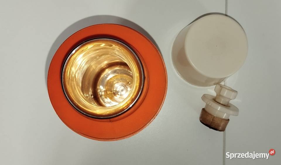 PRL pomarańczowy termos Lubelskie Huty Szkła w Porcelana i szkło sprzedam