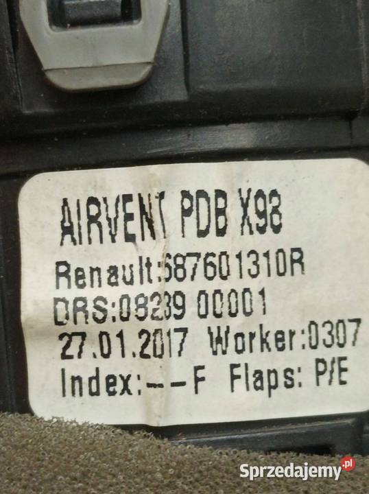 KRATKI NAWIEWU BOCZNA DESKI VIVARO B 687601310R