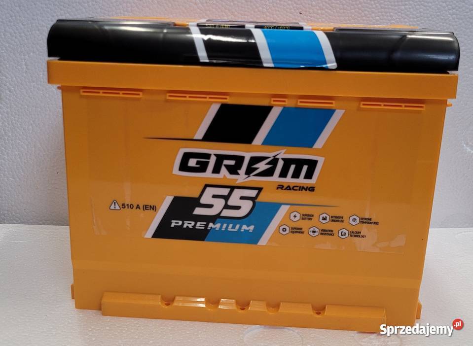 Akumulator Grom Racing 55Ah 510A EN PRAWY PLUS osobowe sprzedam