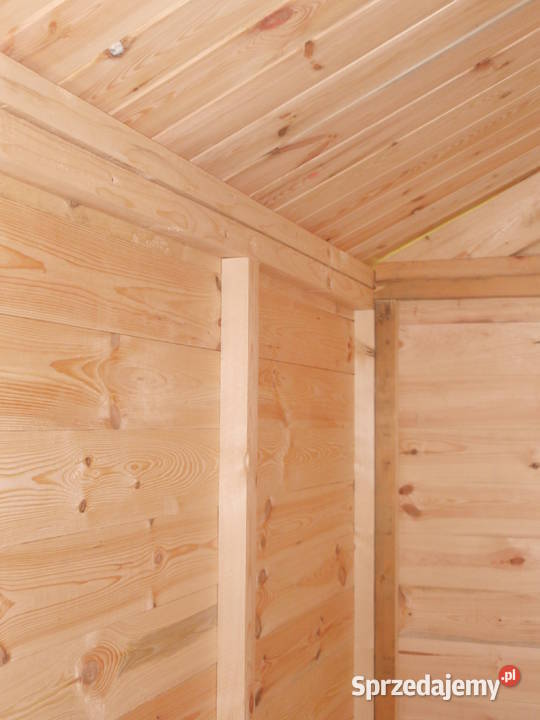 Domek drewniany z tarasem 4m x 3m Podłoga w