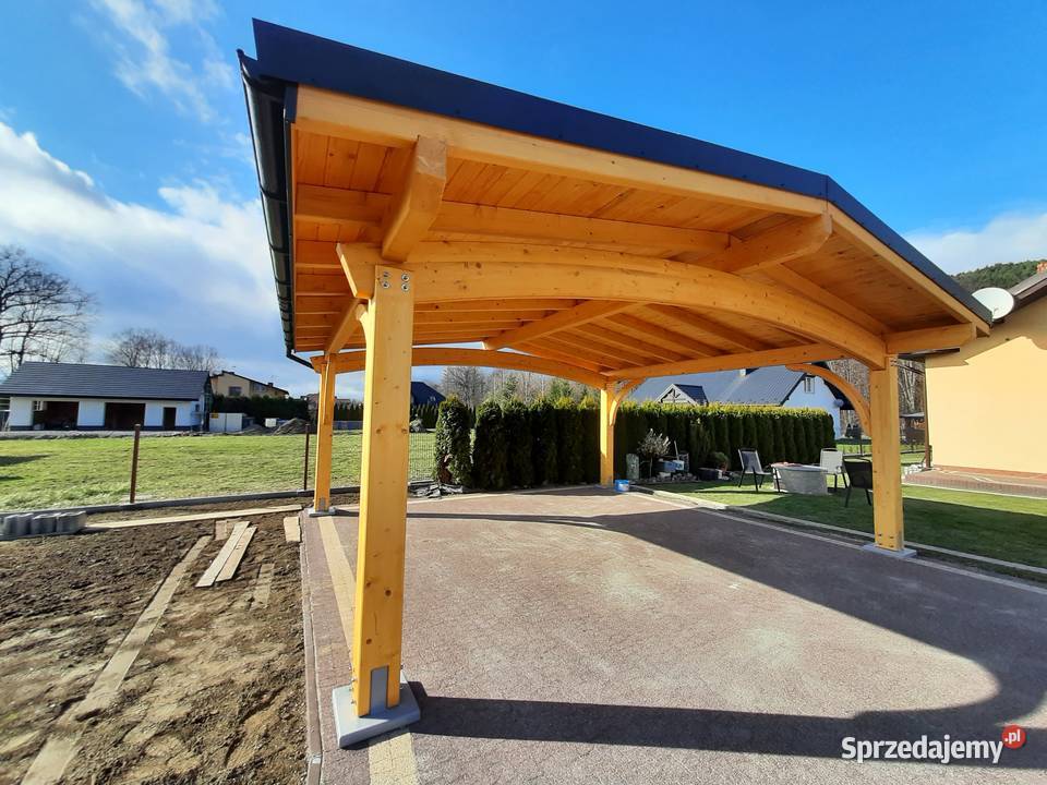 Wiata garażowa drewniana Italia 6M BSH Łącko