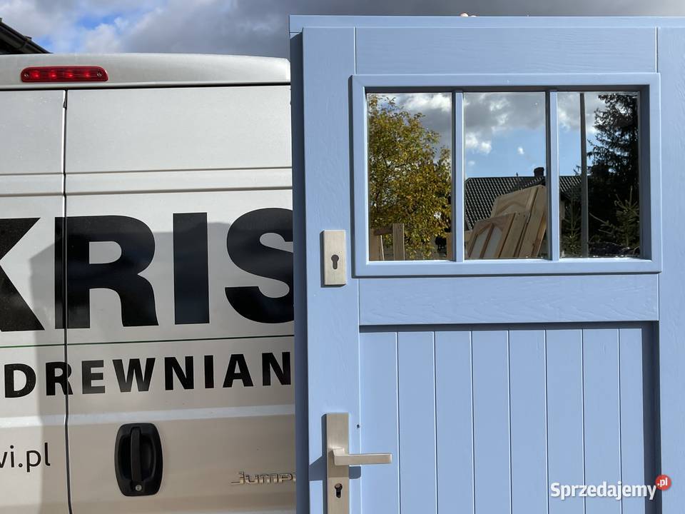 Drzwi zewnętrzne drewniane RĘKI5024 Angielskie Drewno Grzybno