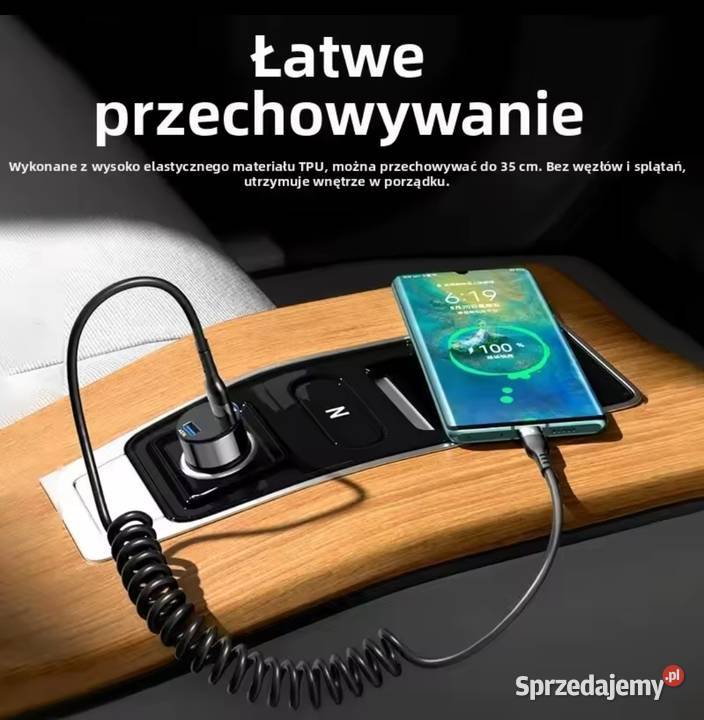 Kabel samochodowy szybkiego ładowania USB C USB Gliwice sprzedam